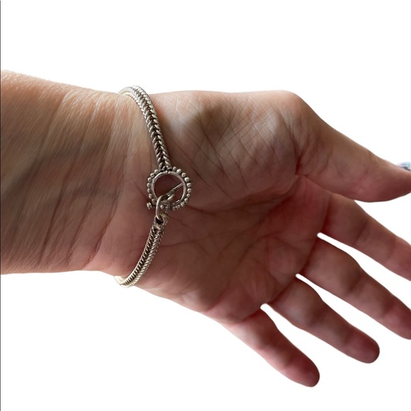 Shell Cameo and Rose Quartz SS Bracelet - Picture 7 of 7